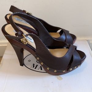 Steve Madden Leather Heels Size 8.5